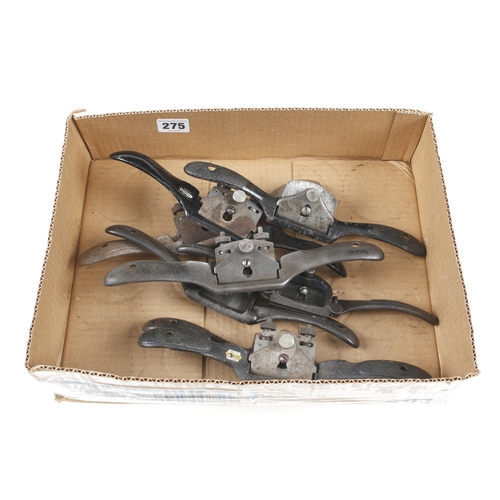 275 - Eight metal spokeshaves by STANLEY G+