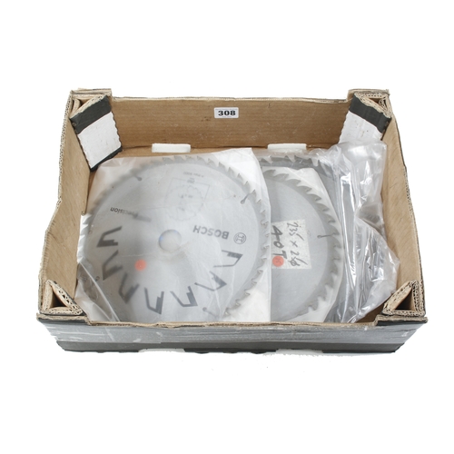 308 - Eight unused circular saw blades N