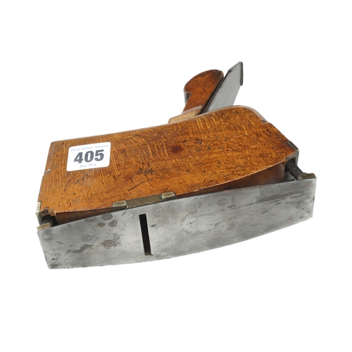 405 - A beech compass plane with adjustable steel sole by INMAN, front screw thread damaged, (see Russell ... 