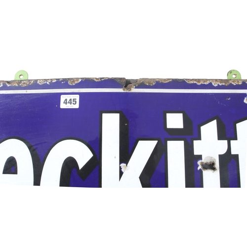 445 - An enamel advertising sign for RECKITT'S BLUE 30