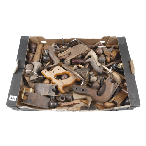 491 - Quantity of knobs, handles and wedges for spares G-