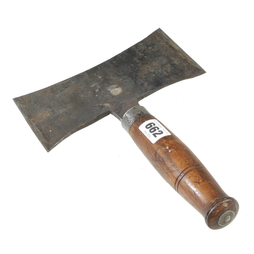 662 - An unusual double edged hatchet by MARPLES with 4