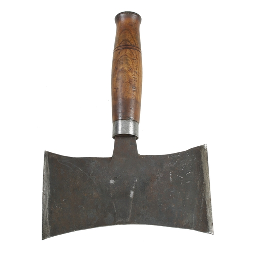 662 - An unusual double edged hatchet by MARPLES with 4