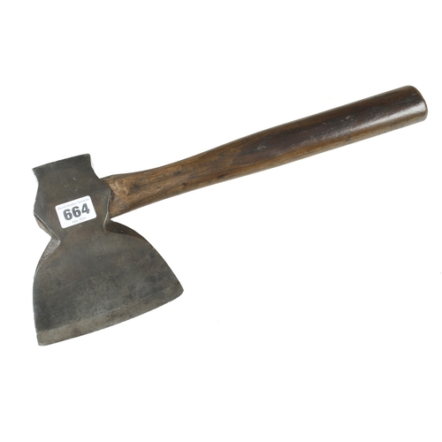 664 - A wheelwright's Kent pattern L/H side axe with 5