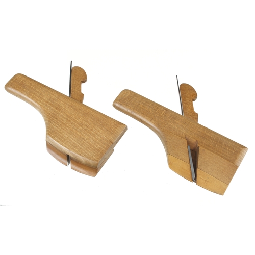 701 - A fine and little used pair of fully boxed L & R compassed side snipe moulding planes by J. MILLER G... 