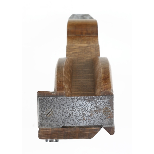 715 - An unusual, little used beech chamfer plane by EASTWOOD with scrolled wedge G++