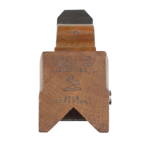 716 - A little used sliding box type chamfer plane by NURSE with scrolled wedge G++