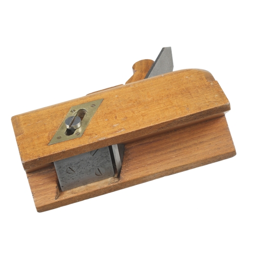 716 - A little used sliding box type chamfer plane by NURSE with scrolled wedge G++