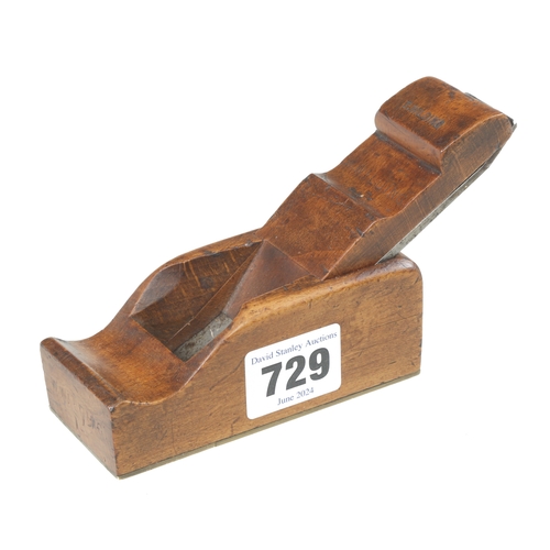 729 - An attractive brass soled beech chariot plane 4