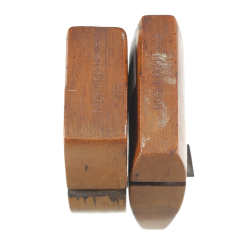 731 - A pair of boxwood compassed and flat rebate planes 4