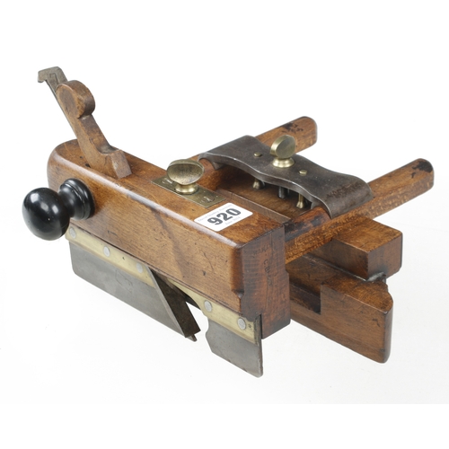 920 - A bridle plough plane by ARTHUR Edinburgh with ebony side handle (illustrated in The Plough Plane pp... 