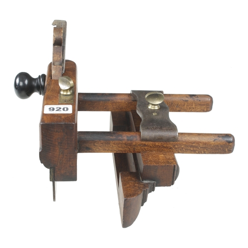 920 - A bridle plough plane by ARTHUR Edinburgh with ebony side handle (illustrated in The Plough Plane pp... 