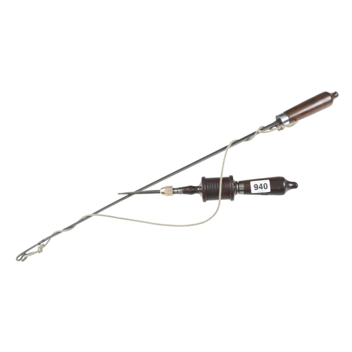 940 - A mahogany bow drill and bow G+