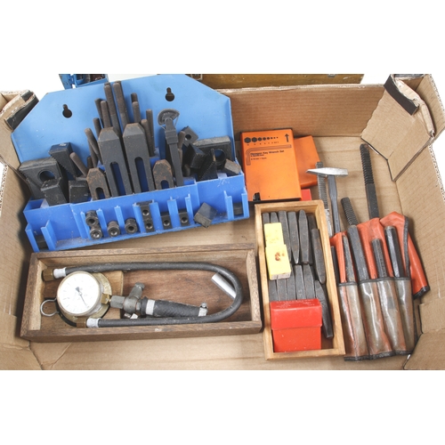 360 - Various clamps, number and letter punches etc G