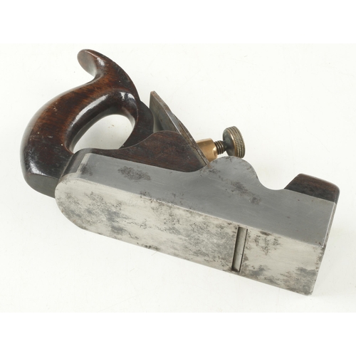 112 - A d/t steel smoother by PRESTON with rosewood fitting, a few light pitting spots G