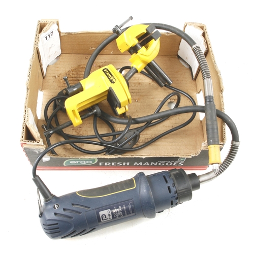 117 - A Pro Performance rotary trim cutter 240v and a STANLEY adjustable vice G