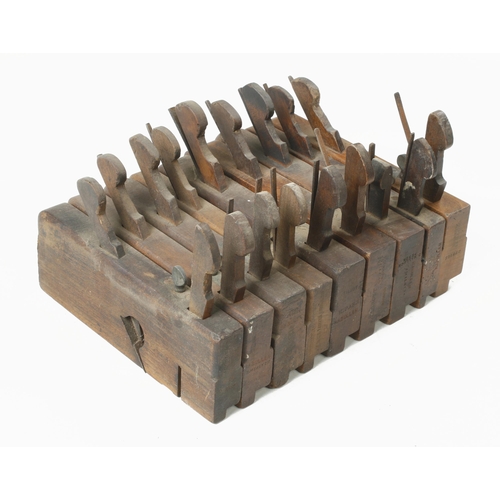 124 - Nine dado planes with brass depth stops G+