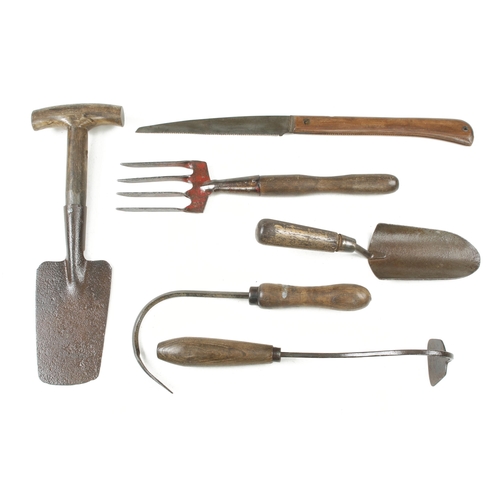 126 - Six vintage garden tools G