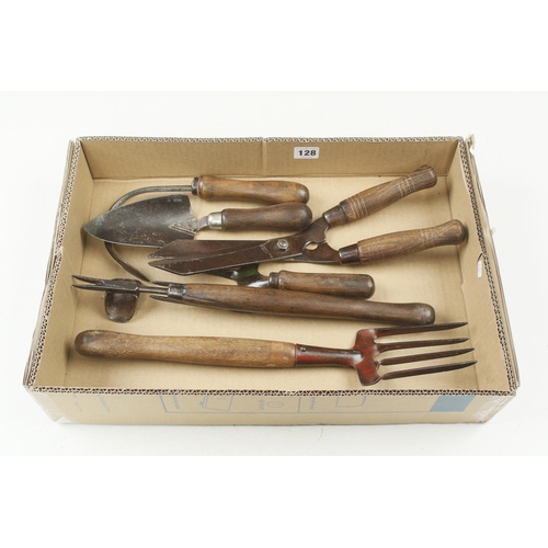 128 - Six vintage garden tools G