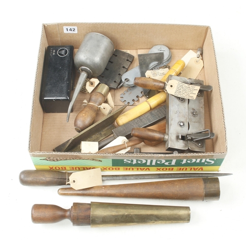 142 - A box of unusual tools G