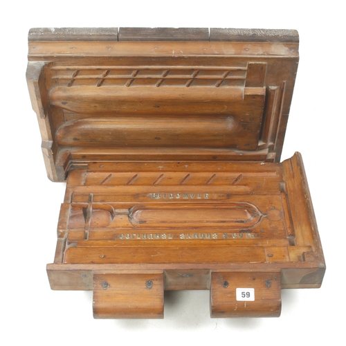 59 - An unusual two part wooden mould by COLTHURST & SYMONS Bridgwater 19