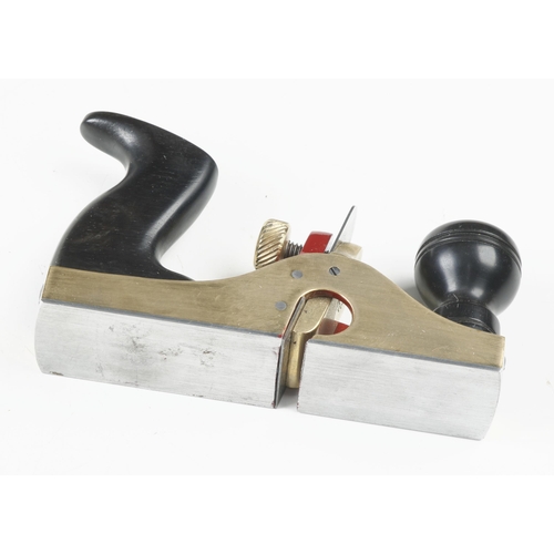 931 - A recent, unused miniature steel soled gunmetal scraper plane by ROGER SMEATON Bristol 5