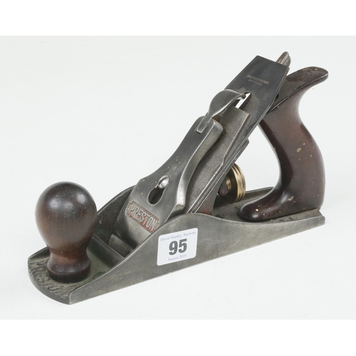 95 - A PRESTON No 14 adjustable smoother with Geo. Preston iron G+