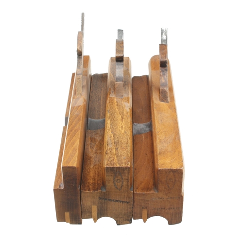 976 - Three MATHIESON moulding planes ie two beads marked 1