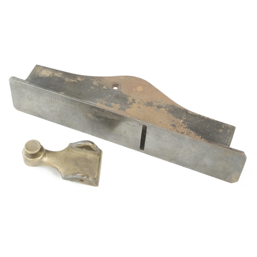 1016 - An iron mitre plane and a separate brass lever for restoration G