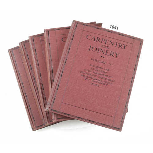 1041 - John Ednie; Carpentry & Joinery 5 vols G++