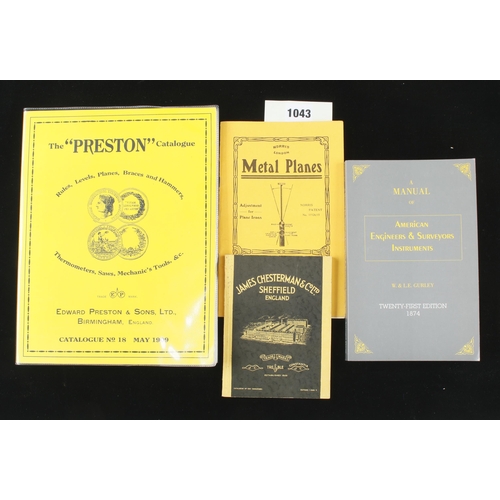 1043 - Three reprint catalogues by Preston, Norris, Chesterman and a book G++