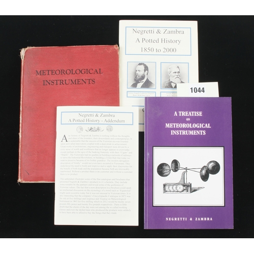 1044 - Negretti & Zambra; Meteorological Instrument cat. and 3 other associated books G+