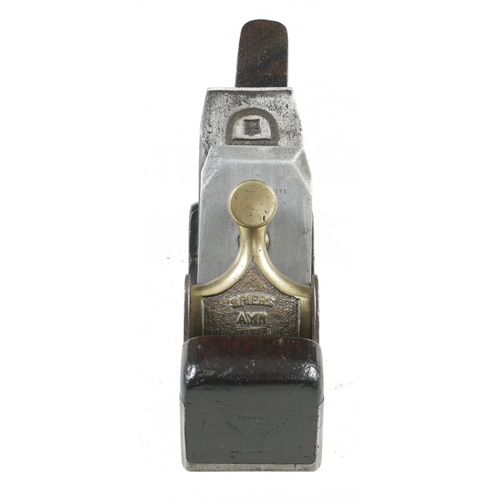 1062 - A d/t steel parallel smoother by SPIERS with embossed brass lever and orig Spiers iron and back iron... 