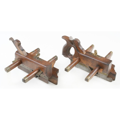 1064 - A handled beech plough by FAIRCLOUGH and plough by GLEAVE with brass stem wedges, see The Plough Pla... 