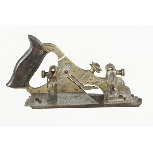 1171 - A STANLEY No 42 Millers Patent gunmetal plow plane, lacks fillister bed G