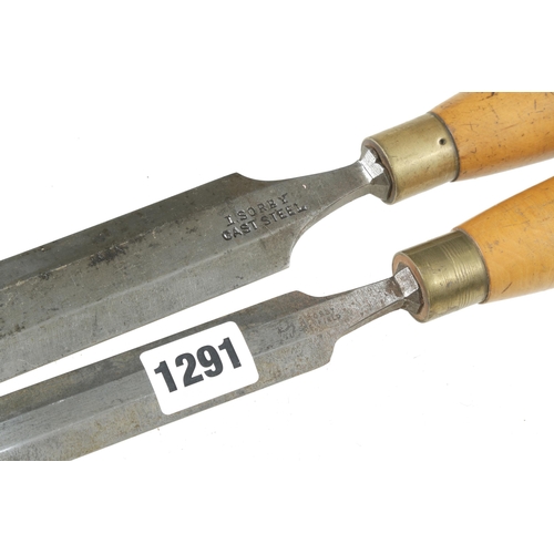 1291 - Two bevel edge paring chisels by SORBY 1