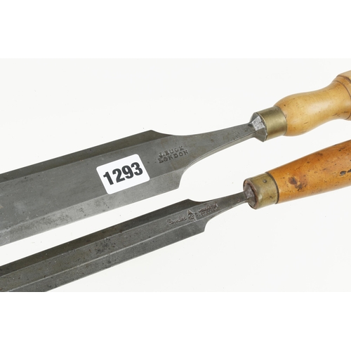 1293 - Two bevel edge paring chisels by BUCK 2