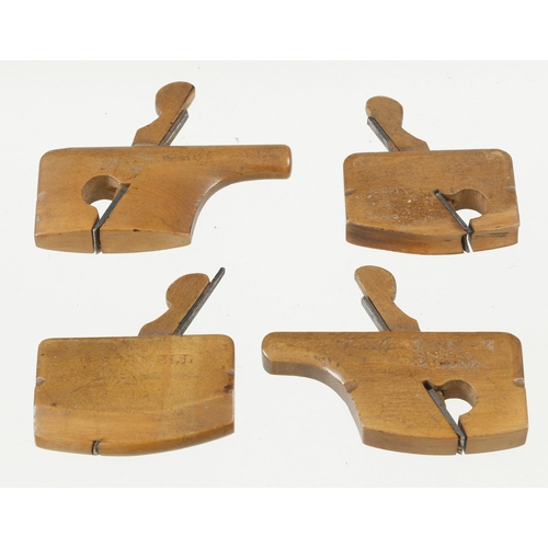 1382 - Four miniature boxwood planes with 2