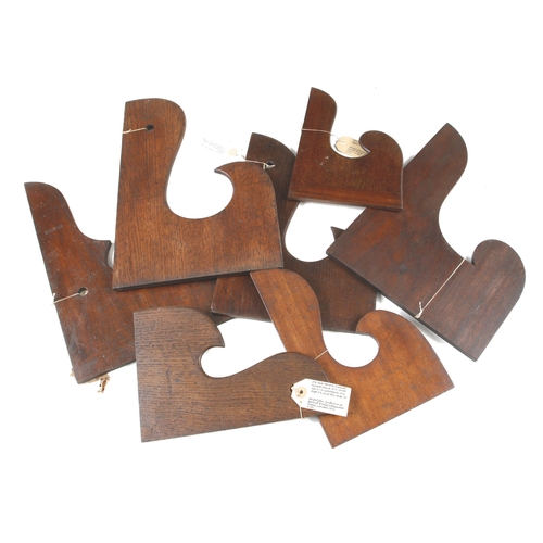 141 - Seven mahogany and oak squares G+