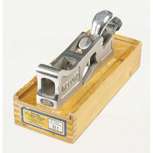 1419 - An unused RECORD No 311 adjustable bullnose/shoulder plane complete in orig wood box F