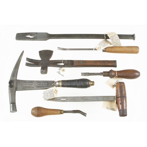 15 - Two crate hammers, nail removers etc G+