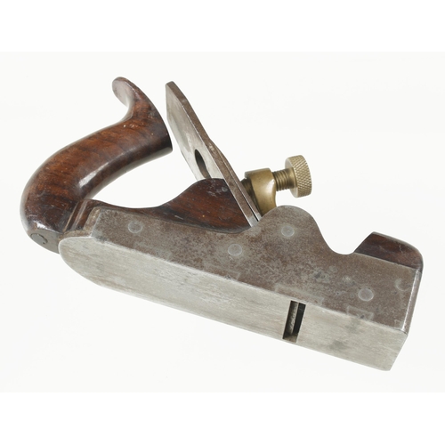 1509 - A d/t steel smoother by SPIERS with rosewood infill and open handle and with 50% orig Stewart Spiers... 