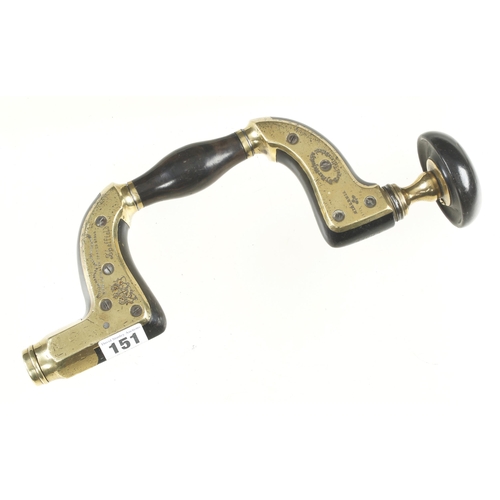 151 - An Ultimatum brass framed ebony brace by MARPLES with part ring in ebony head G