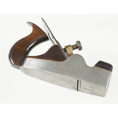 1510 - A d/t steel coffin smoother by SPIERS with rosewood infill and open handle with 2 1/4