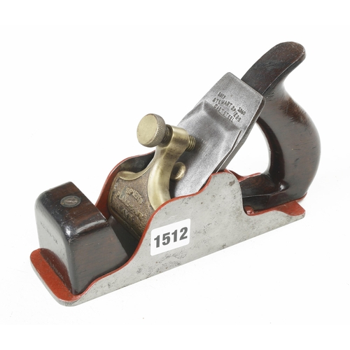 1512 - A rare SPIERS Plane-o-Ayr smoother with screw adjuster, metal parts painted red o/w G++