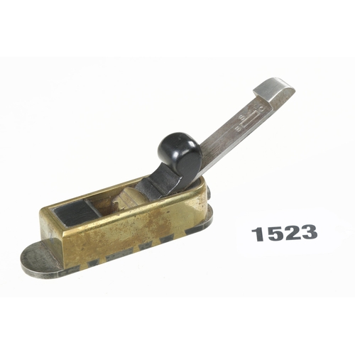 1523 - A probably unused miniature gunmetal mitre plane 3 1/4