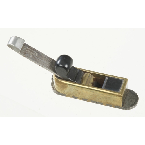 1523 - A probably unused miniature gunmetal mitre plane 3 1/4