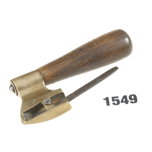 1549 - A hatter's brass brim trimming plane G+