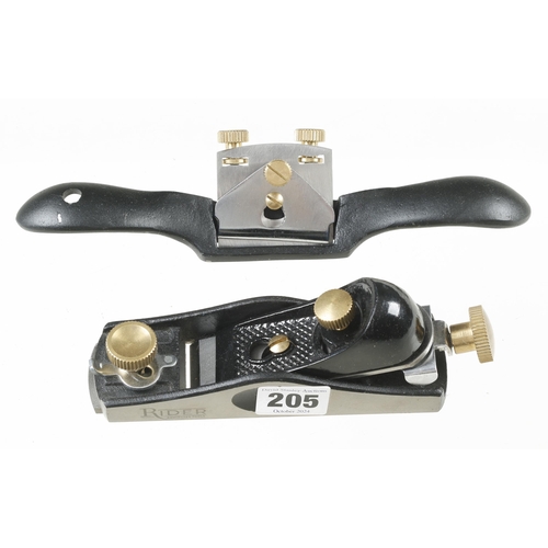 205 - An unused RIDER from Axminster adjustable block plane and spokeshave F