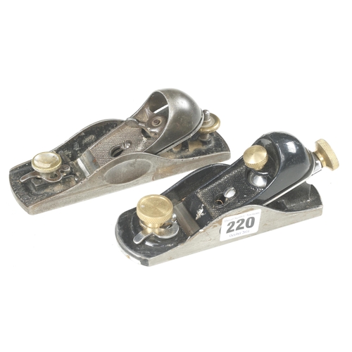 220 - A recent STANLEY adjustable block plane and another G+